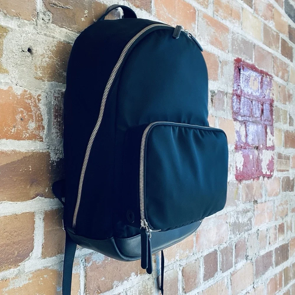 Haerfest x Mercedes Benz Limited Edition Black Nylon Leather Travel Backpack